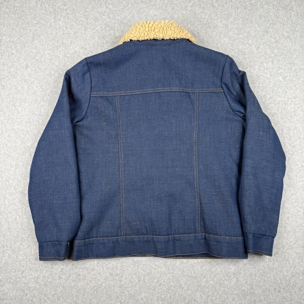 Vintage Levis Jacket Womens‎ Medium Blue Denim 70s Orange Tab Big E Trucker USA
